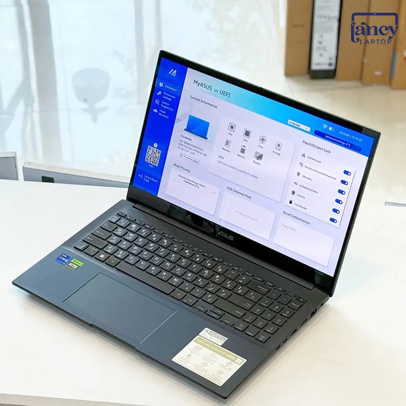 لپ تاپ استوک 15.6 اینچی ایسوس Creator Q540VJ Core i9-13900H 16GB 1TB SSD RTX 3050 6GB 2.8K OLED — تصویر ۳