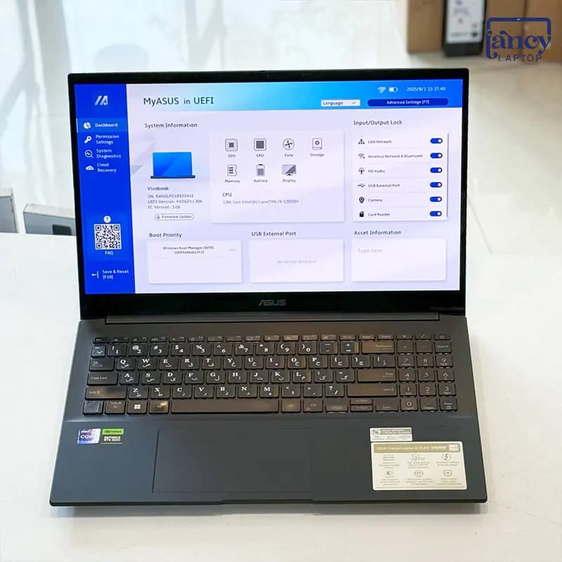 لپ تاپ استوک 15.6 اینچی ایسوس Creator Q540VJ Core i9-13900H 16GB 1TB SSD RTX 3050 6GB 2.8K OLED — تصویر ۶
