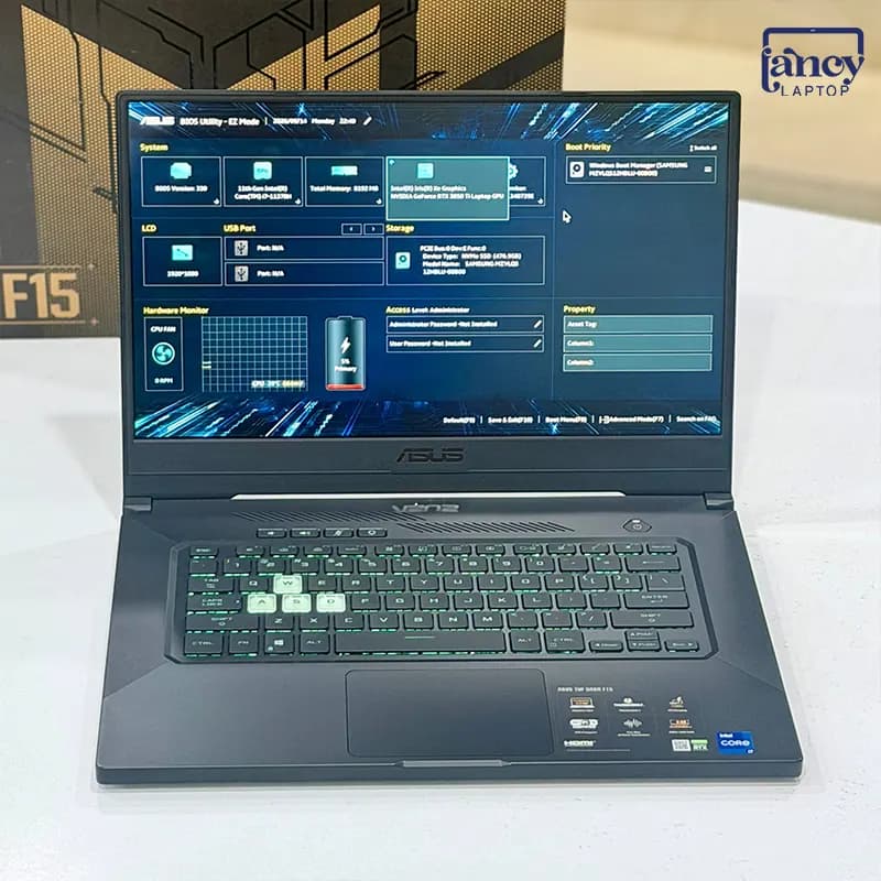 لپ تاپ آکبند 15.6 اینچی ایسوس TUF Gaming F15 FX516PE Core i7-11370H 8GB 512GB SSD RTX 3050 Ti 4GB 144Hz — تصویر ۳