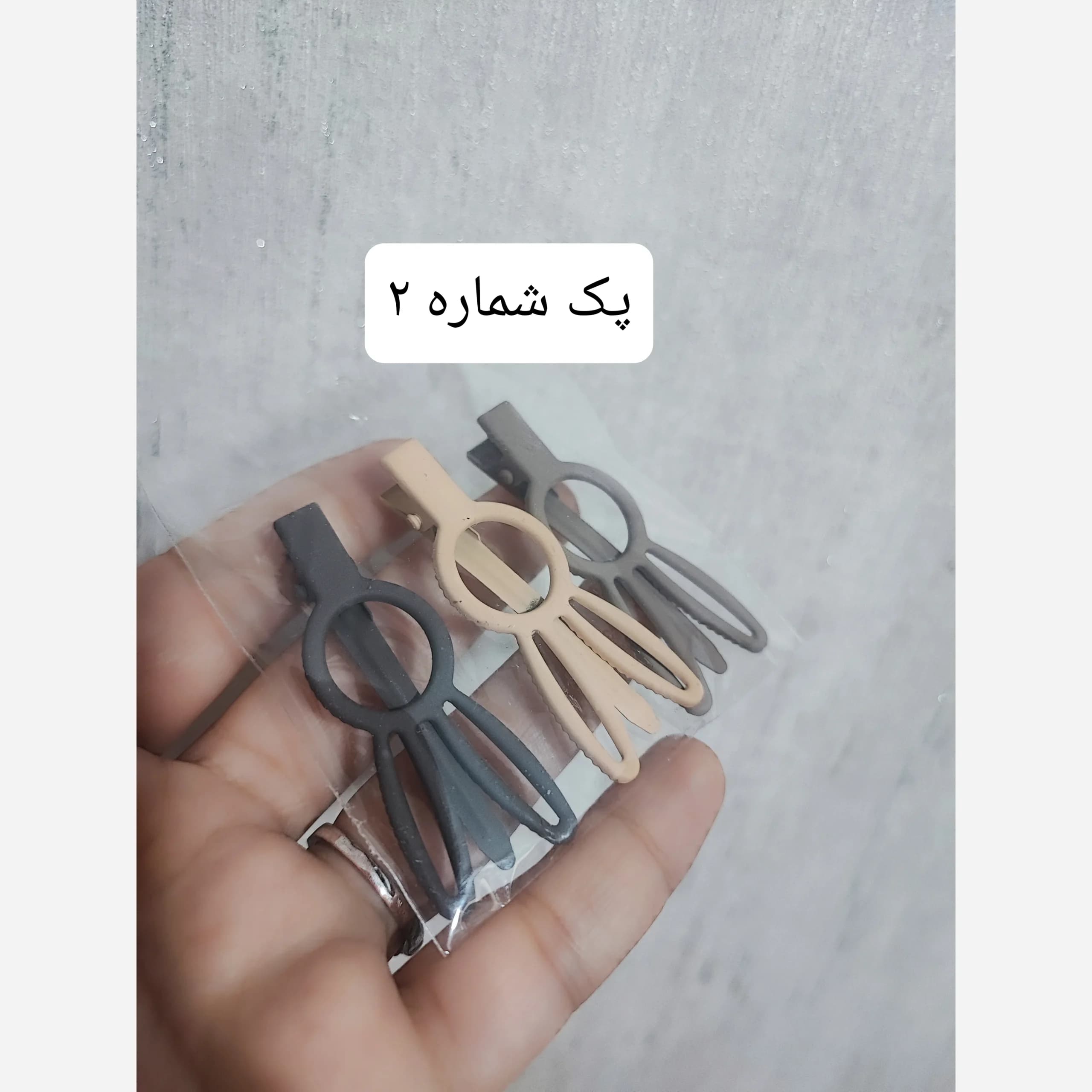پک سه عددی گیره مو انبری دخترانه وارداتی در طرح های متنوع — تصویر ۸