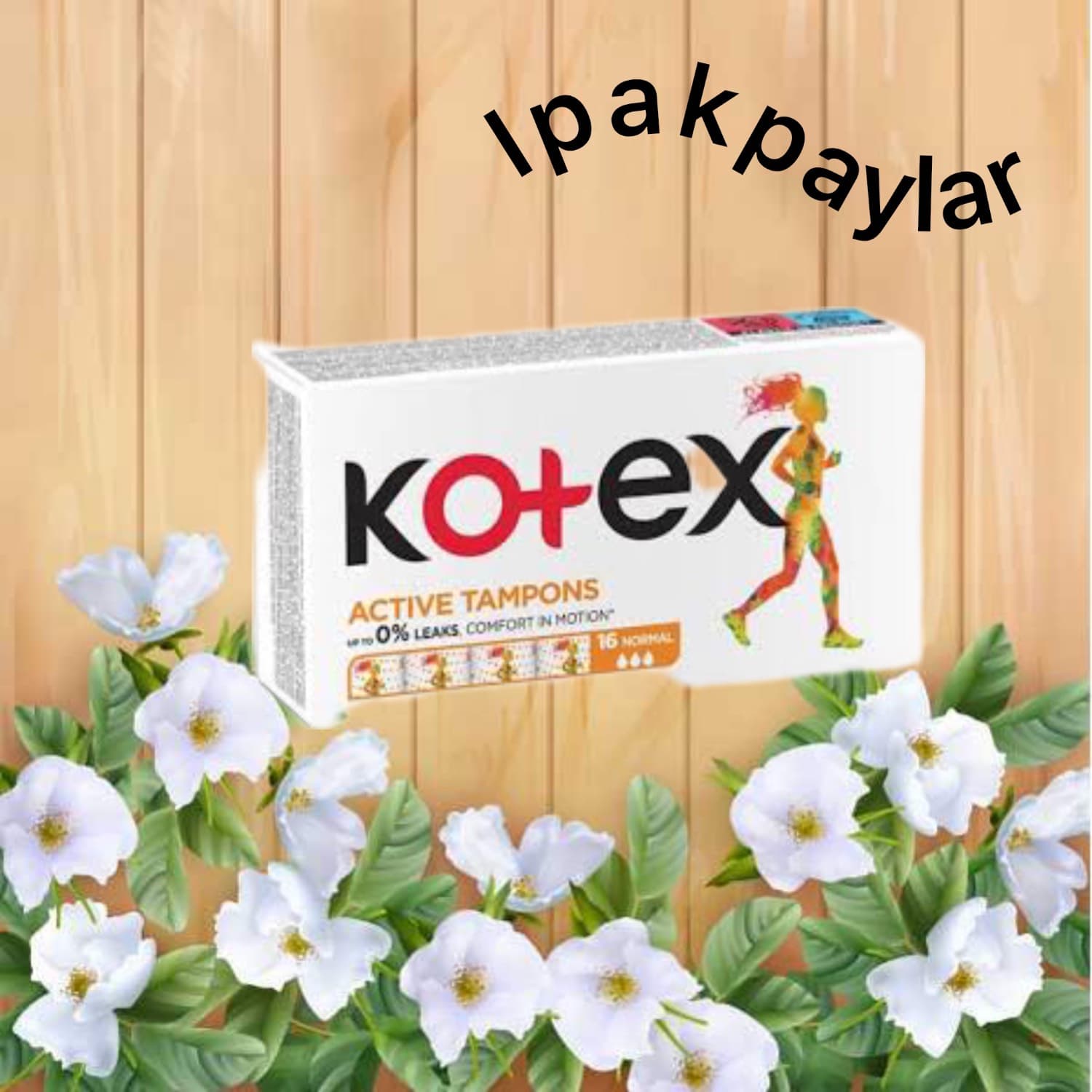 تامپون کوتکس kotex اکتیو سایز نرمال Normal بسته 16 عددی — تصویر ۳