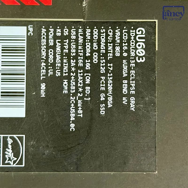 لپ تاپ اپن باکس 16 اینچی ایسوس ROG Zephyrus GU603VV Core i7-13620H 32GB 1TB SSD RTX 4060 8GB WUXGA — تصویر ۸