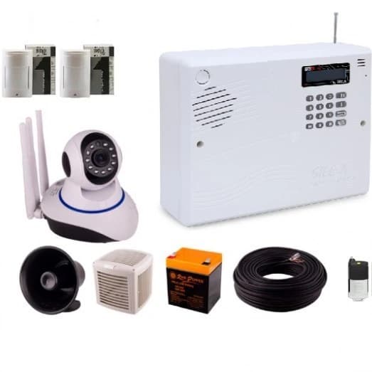 پکیج دزدگیر منزل سیم کارتی سایلکس مدل SG8-4CH PT380/دارای 4عدد چشمی/باتری/دوربین