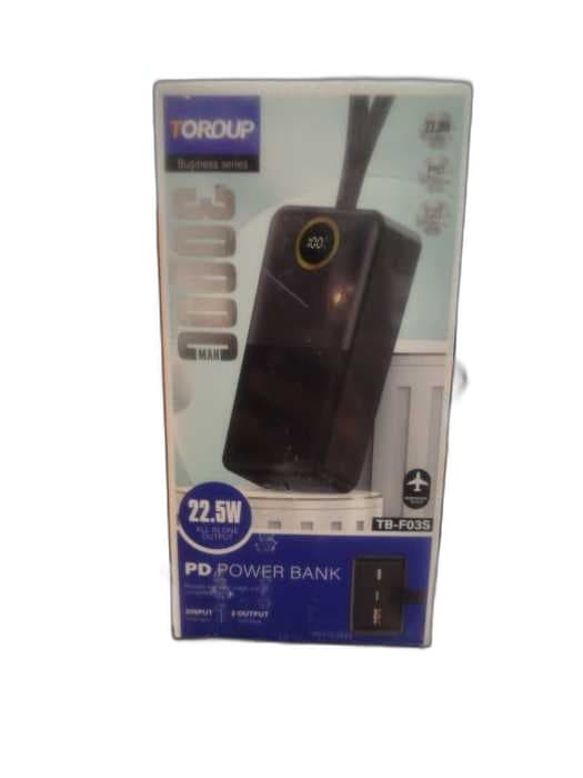 پاوربانک toroup30000 فست شارژ 22.5 وات pd