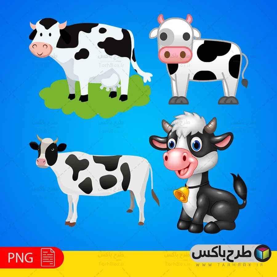 وکتور گاو PNG