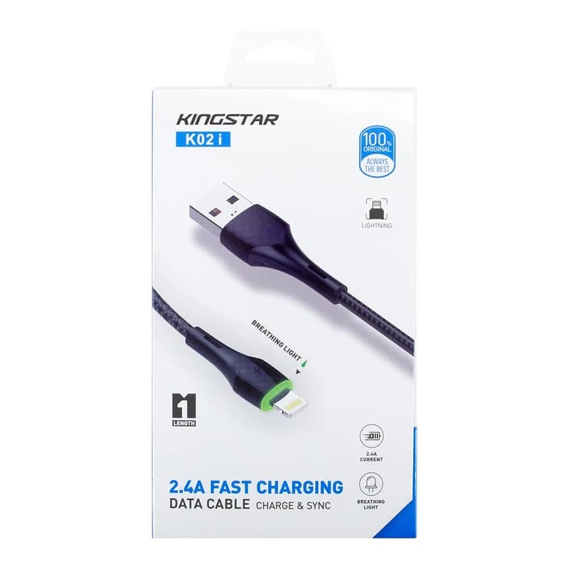 کابل تبدیل USB به لایتنینگ کینگ استار مدل K02 i