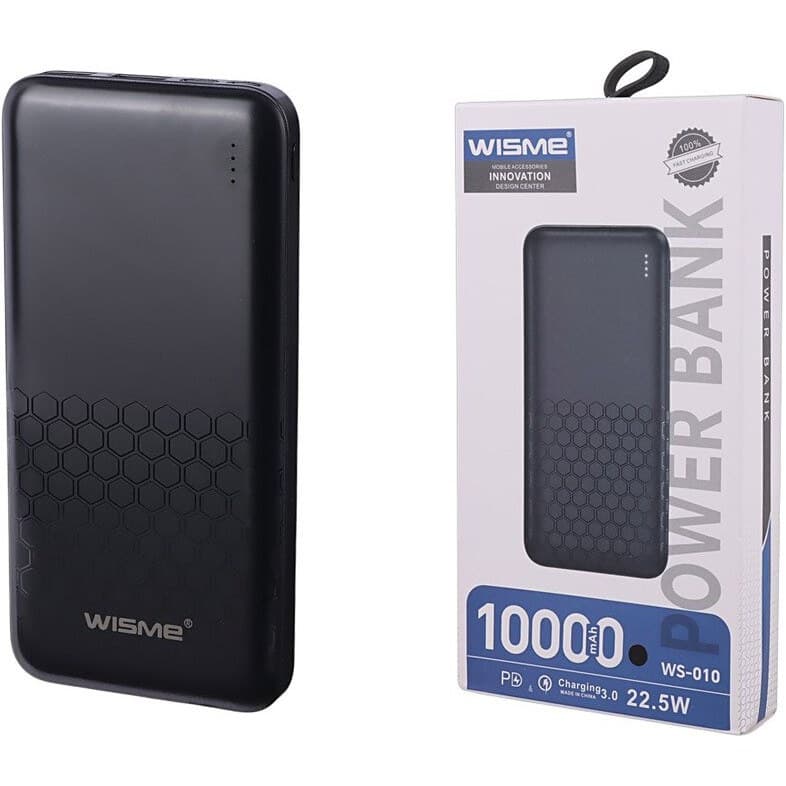 پاور بانک 22.5 وات ویسمی مدل WS-010 QC3.0 PDظرفیت 10000 میلی آمپر ساعت