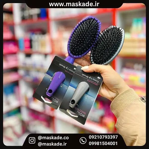 برس مو بیول دندانه پلاستیکی کلاسیک