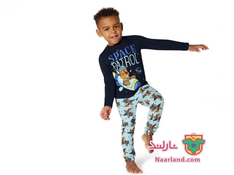 ست بلوز شلوار Paw Patrol سرمه ای آبی آسمانی طرح سگهای نگهبان — تصویر ۲