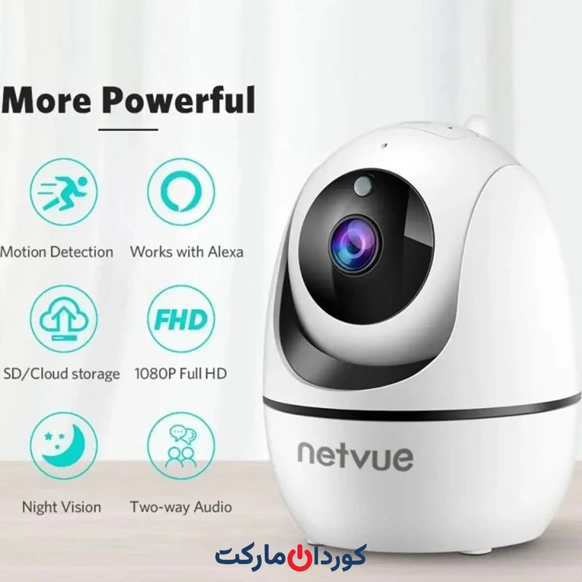 دوربین بیسیم تحت شبکە 360درجە فول اچ دی نت ویو Netvue Orb Mini — تصویر ۶