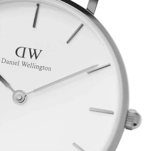 ساعت دنیل ولینگتون زنانه | مدل DW-4741-32-L بند چرم مشکی صفحه سفید — تصویر ۲