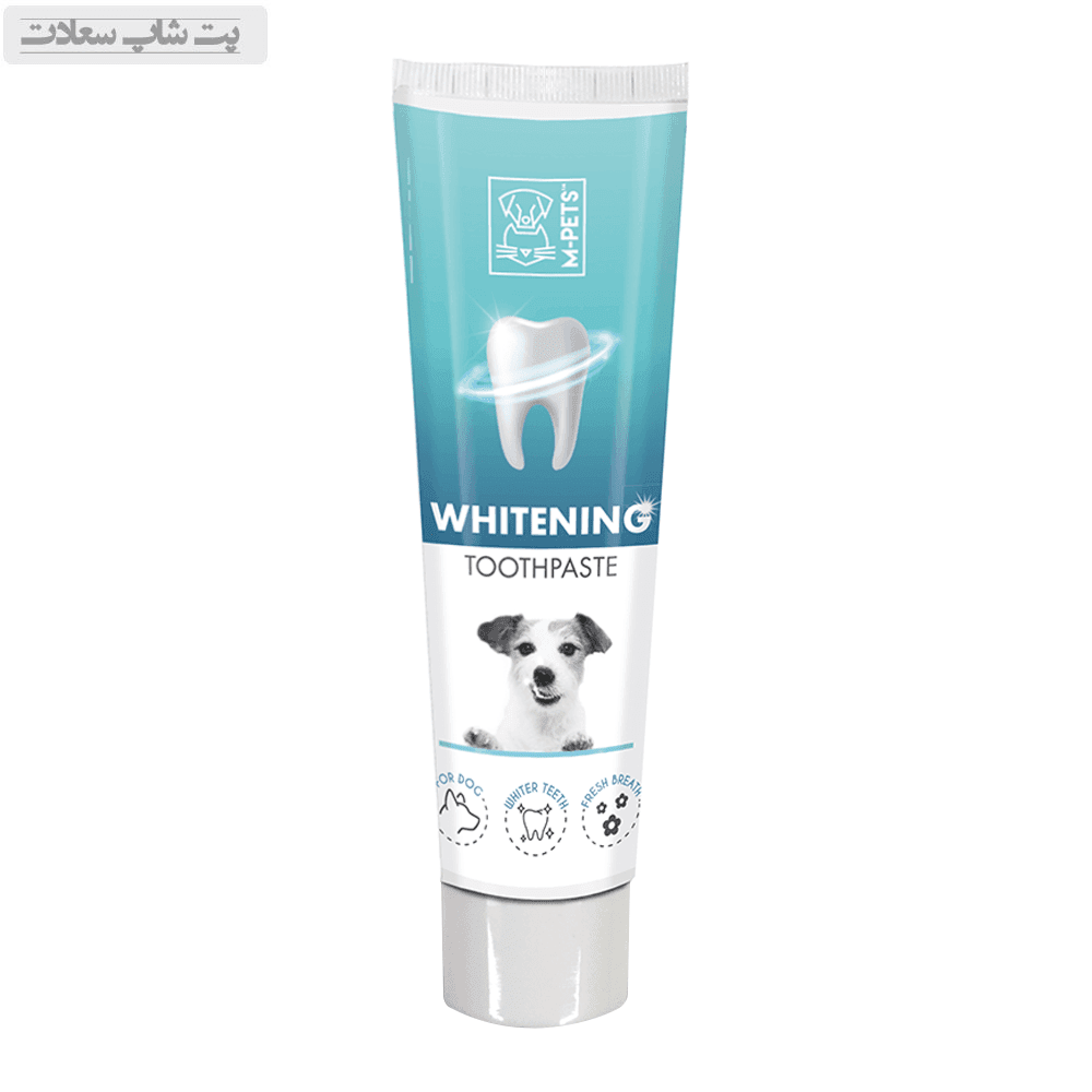 خمیر دندان سفید کننده سگ ام پتس M-Pets Toothpaste Whitening وزن 100 گرم