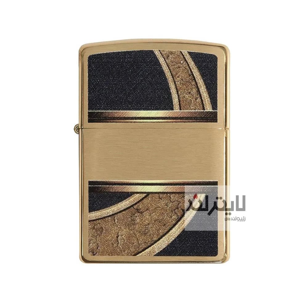 فندک زیپو مدل Gold And Black Brushed Brass کد 28673 — تصویر ۲