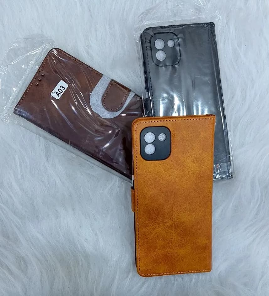 کیف چرمی کلاسوری مناسب برای گوشی موبایل مدل A03