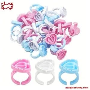 جا چسبی انگشتری شیار دار اکستنشن مژه|Grooved Ring Glue Holder for Eyelash Extension|کد 2637 — تصویر ۳