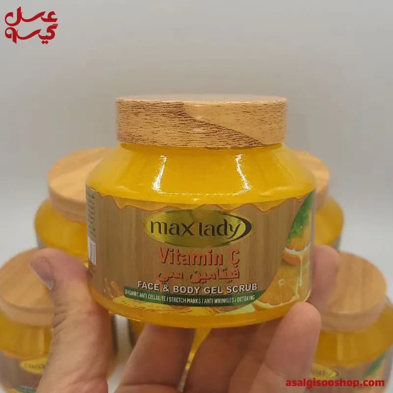 اسکراب صورت و بدن مکس لیدی پرتقالی|Max Lady Orange Face & Body Scrub | کد 2538