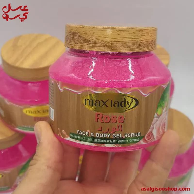 ماسک اسکراب صورت و بدن مکس لیدی گل رز |Max Lady Rose Face & Body Scrub Mask | کد 2537