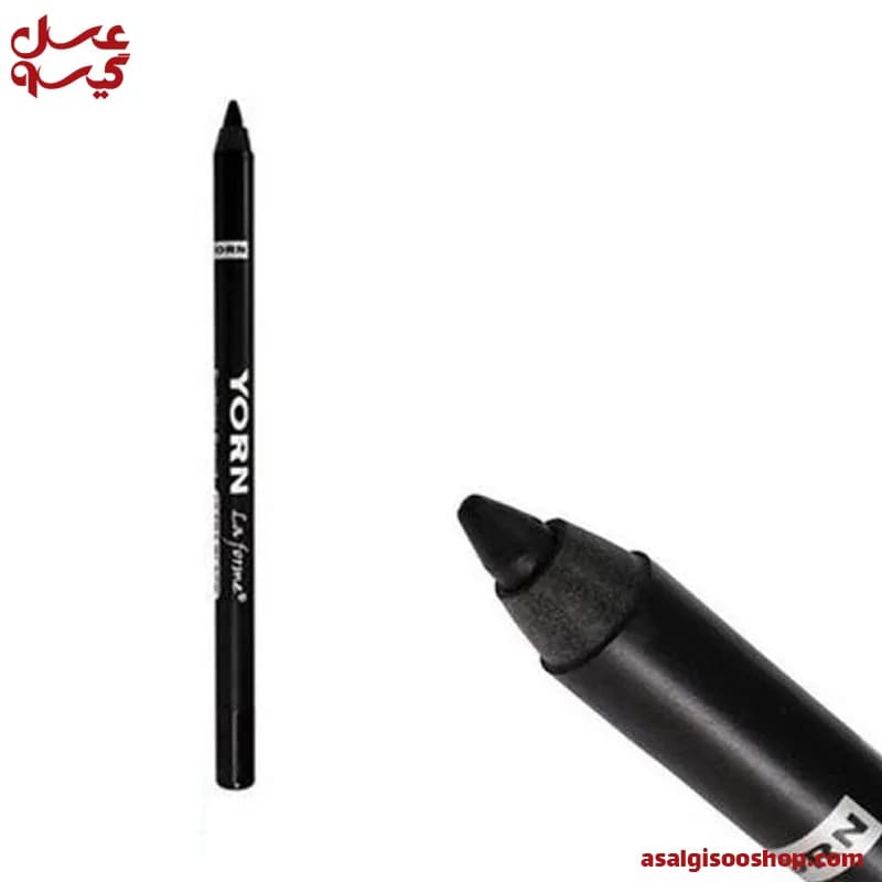 مداد مشکی شمعی یورن|YORN Black Kohl Pencil Eyeliner| کد 2526