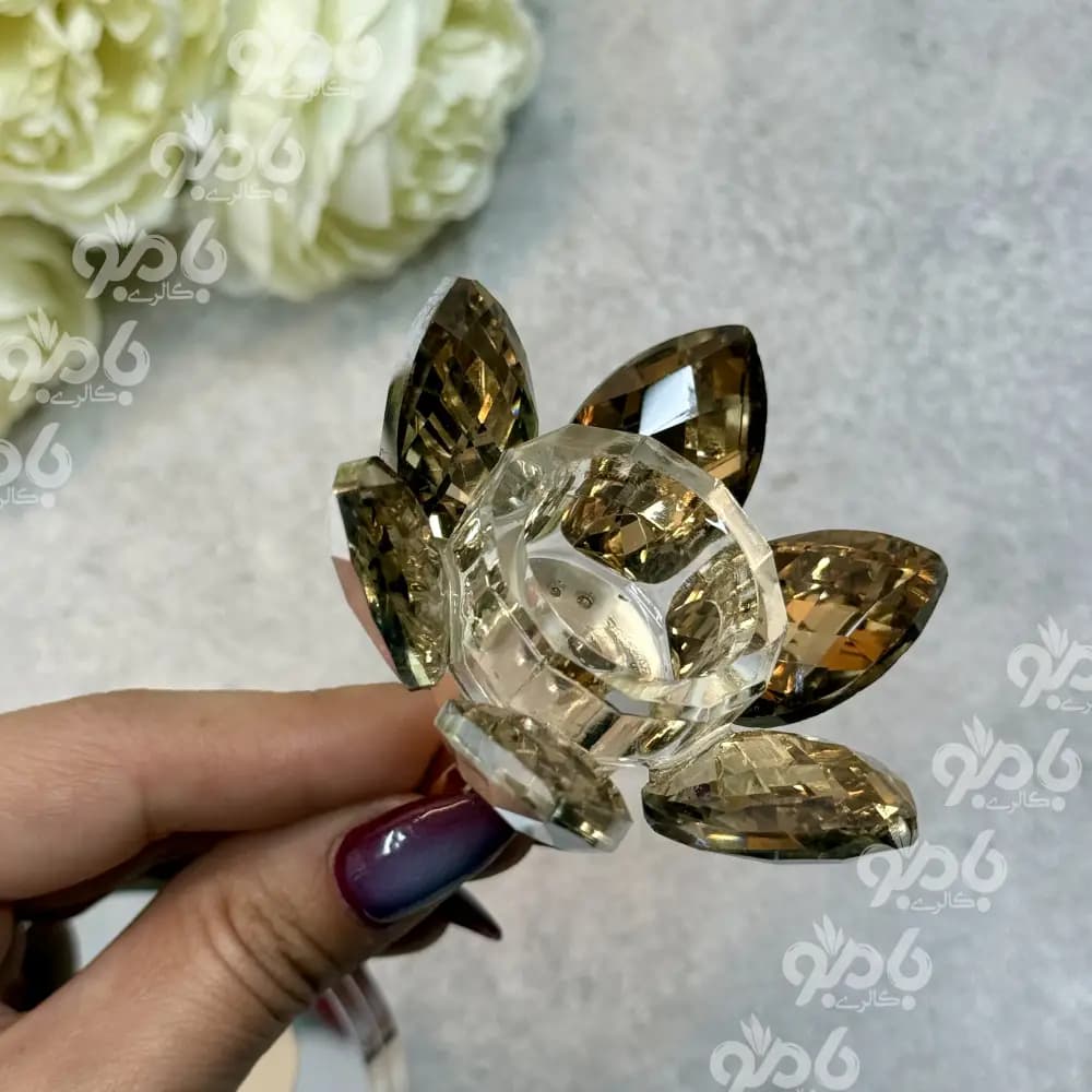 جاشمعی3سایز کریستال 410 – 216 غنچه طلایی — تصویر ۲