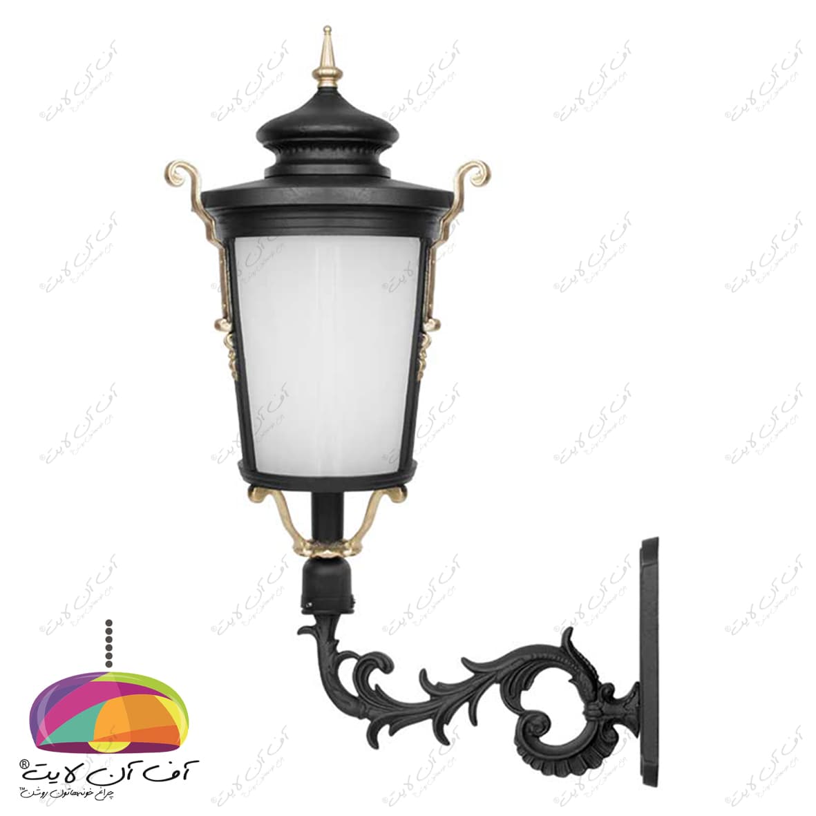 چراغ دیواری حیاطی مدل روژان شاخه آرین شب تاب