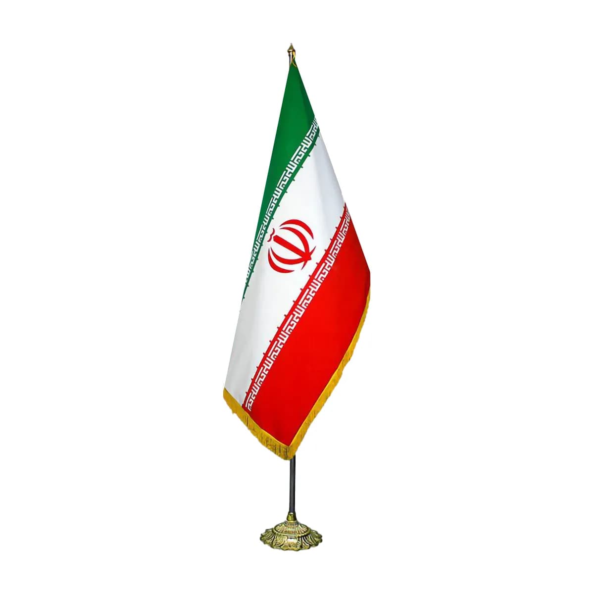 پرچم تشریفات طرح ایران جنس ساتن براق — تصویر ۲