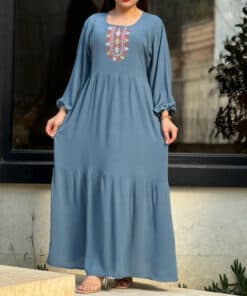 پیراهن برنوتی یقه گلدوزی 6107 — تصویر ۱۱