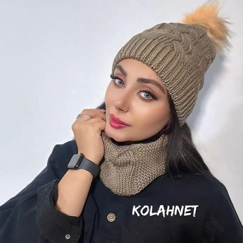 ست کلاه و گردنی بافت کد 5148 — تصویر ۴