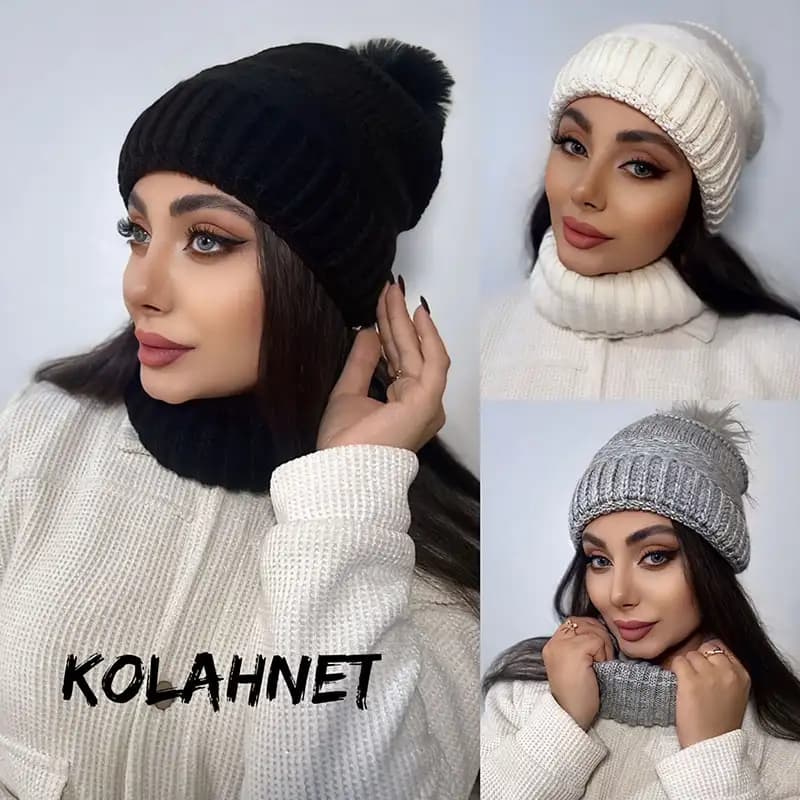 ست شال و کلاه کد 5082