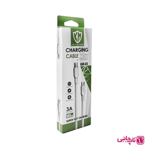 کابل شارژ TYPE-C to USB کی ام مدل KM-03 — تصویر ۳