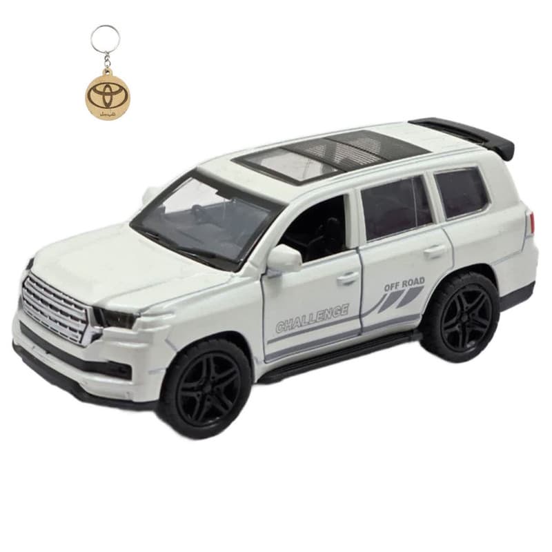 ماکت ماشین ناب سل مدل لندکروز فلزی چراغدار موزیکال LAND CRUISER NAAB001 به همراه جاسوییچی