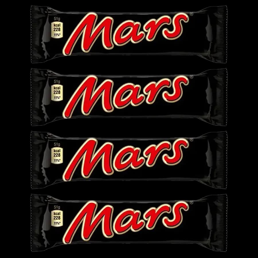 شکلات مارس 51 گرمی (mars) 4 عددی