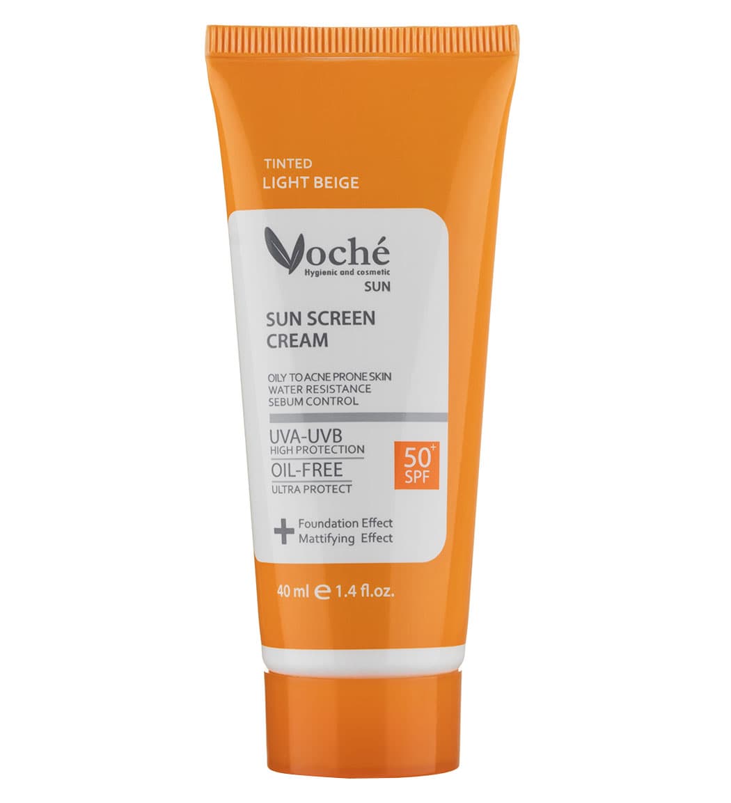 کرم ضد آفتاب بژ روشن پوست چرب spf50 وچه