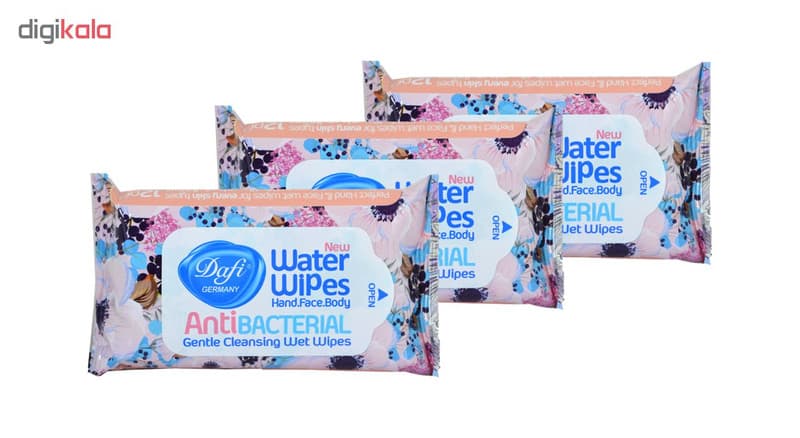 دستمال مرطوب دافی مدل Anti bacterial مجموعه 3 عددی — تصویر ۲