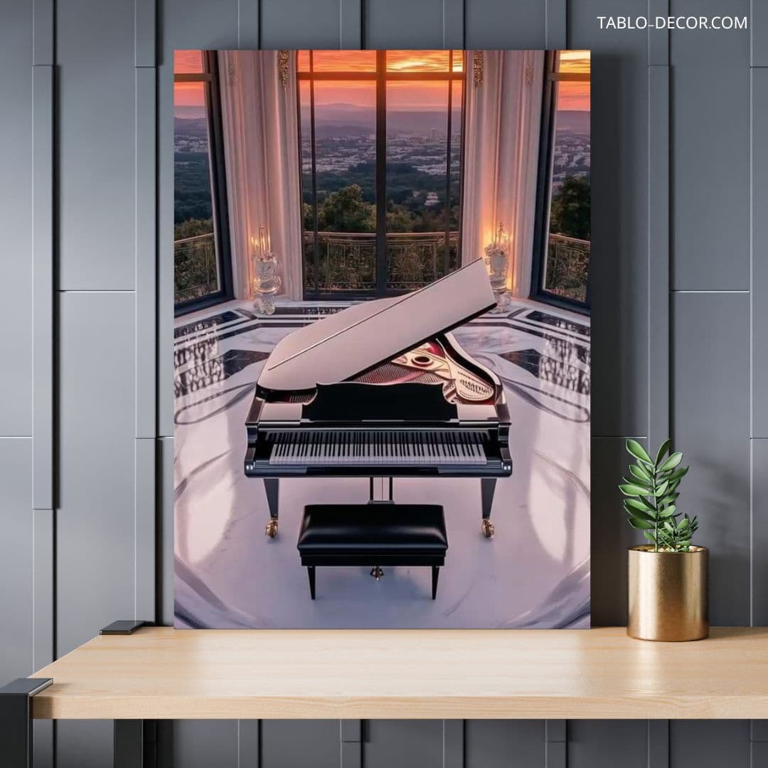 تابلو پیانو با چاپ کیفیت بالا High quality printed piano