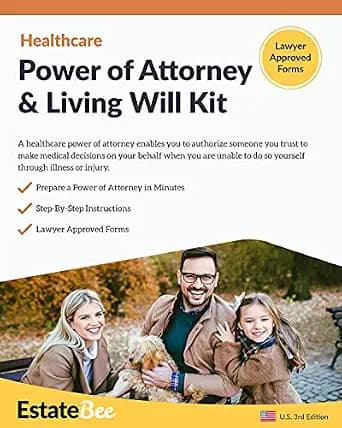 و دانلود نسخه کامل کتاب زبان اصلی Healthcare Power of Attorney & Living Will Kit: Prepare Your Own Healthcare Power of Attorney & Living Will in Minutes…. (Updated 2025 U.S. Editi