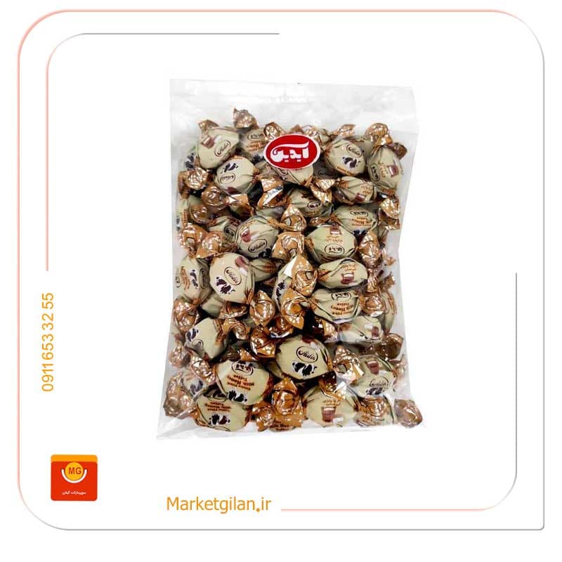 شکلات تافی شیری کره ای بامغز کرم شیری شیرین عسل135گرمی-کد 1735