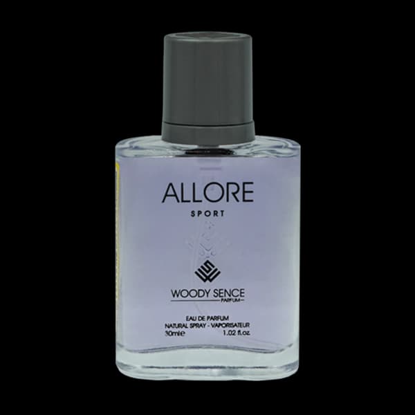 عطر جیبی مردانه وودی سنس مدل آلور اسپورت Allore Sport حجم 30 میلی لیتر