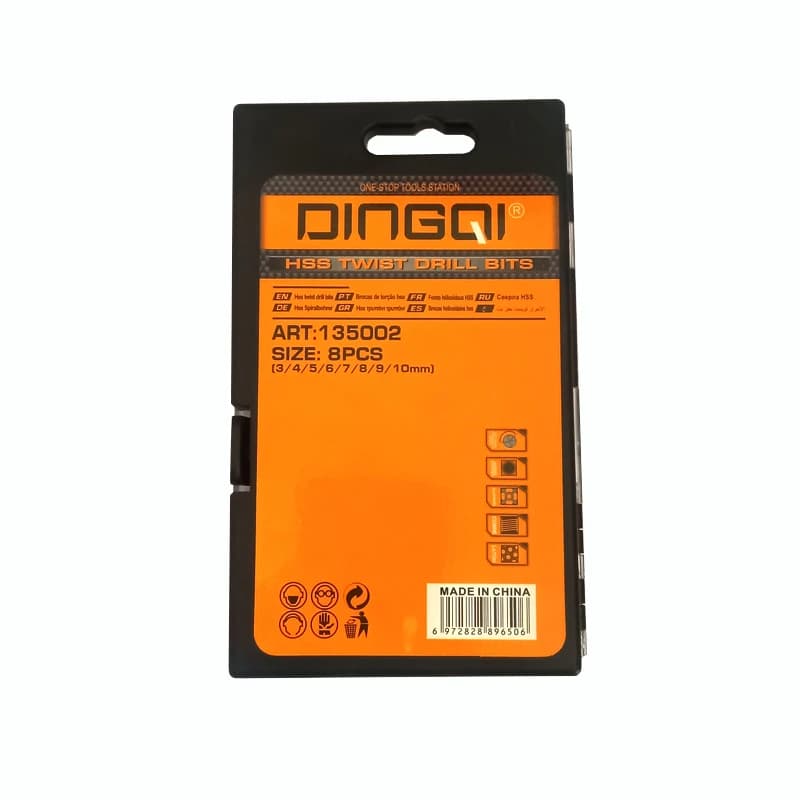 ست مته 8 عددی دینگی کد 135002 hss twist drill bits DINGQI با کیفیت و مقاوم — تصویر ۳