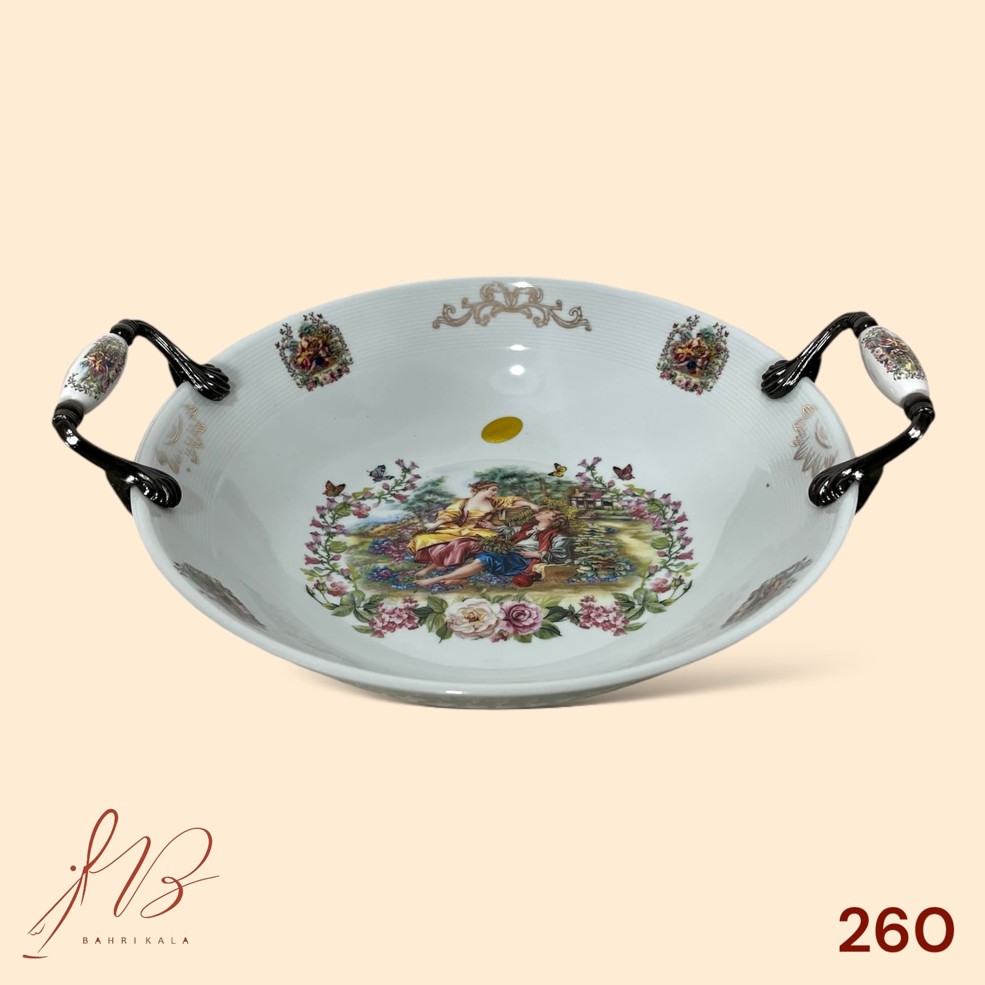 کاسه میوه چینی آتاسای طرح یوسف زلیخا کد260