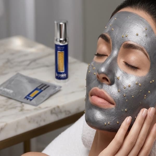 ماسک ورقهای لیفتکننده و بازسازیکننده لا پریری اسکین کاویار (La Prairie Skin Caviar Liquid Lift Dermo Caviar Mask) — تصویر ۳