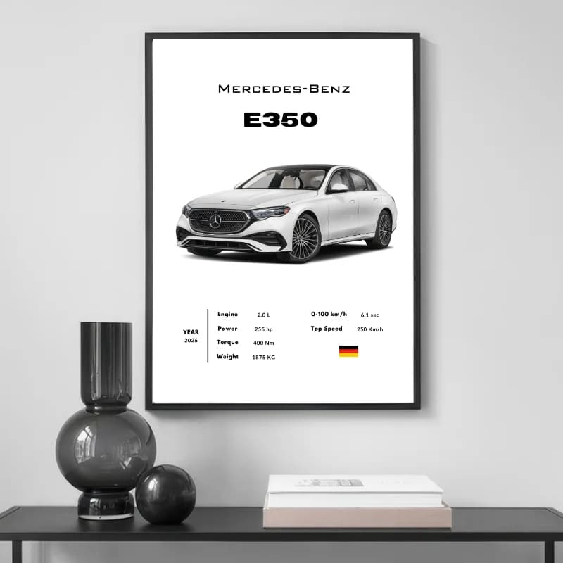 تابلو دکوراتیو ماشین مدل بنز E 350 — تصویر ۳