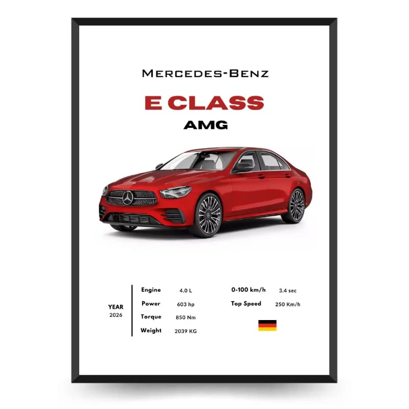تابلو دکوراتیو ماشین مدل بنز E Class AMG