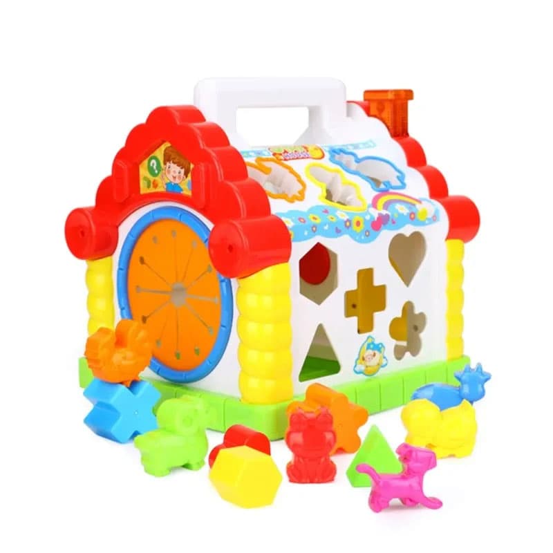 کلبه هوش موزیکال هولی تویز Hola Toys مدل 739 | اسباببازی آموزشی چندکاره با نور، صدا و اشکال حیوانات