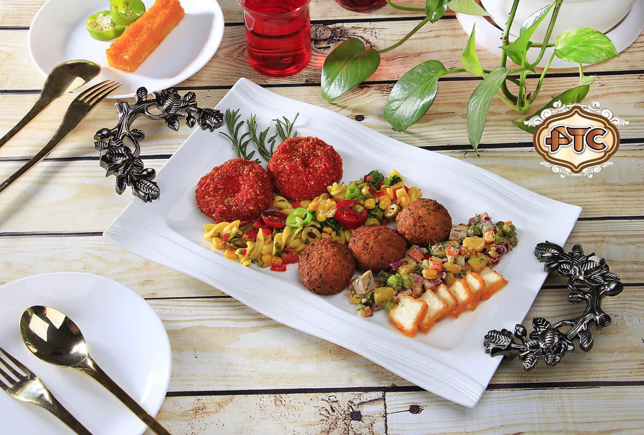 دیس چینی دسته پیوتر مستطیلی گود لبه دالبر سایز بزرگ — تصویر ۲