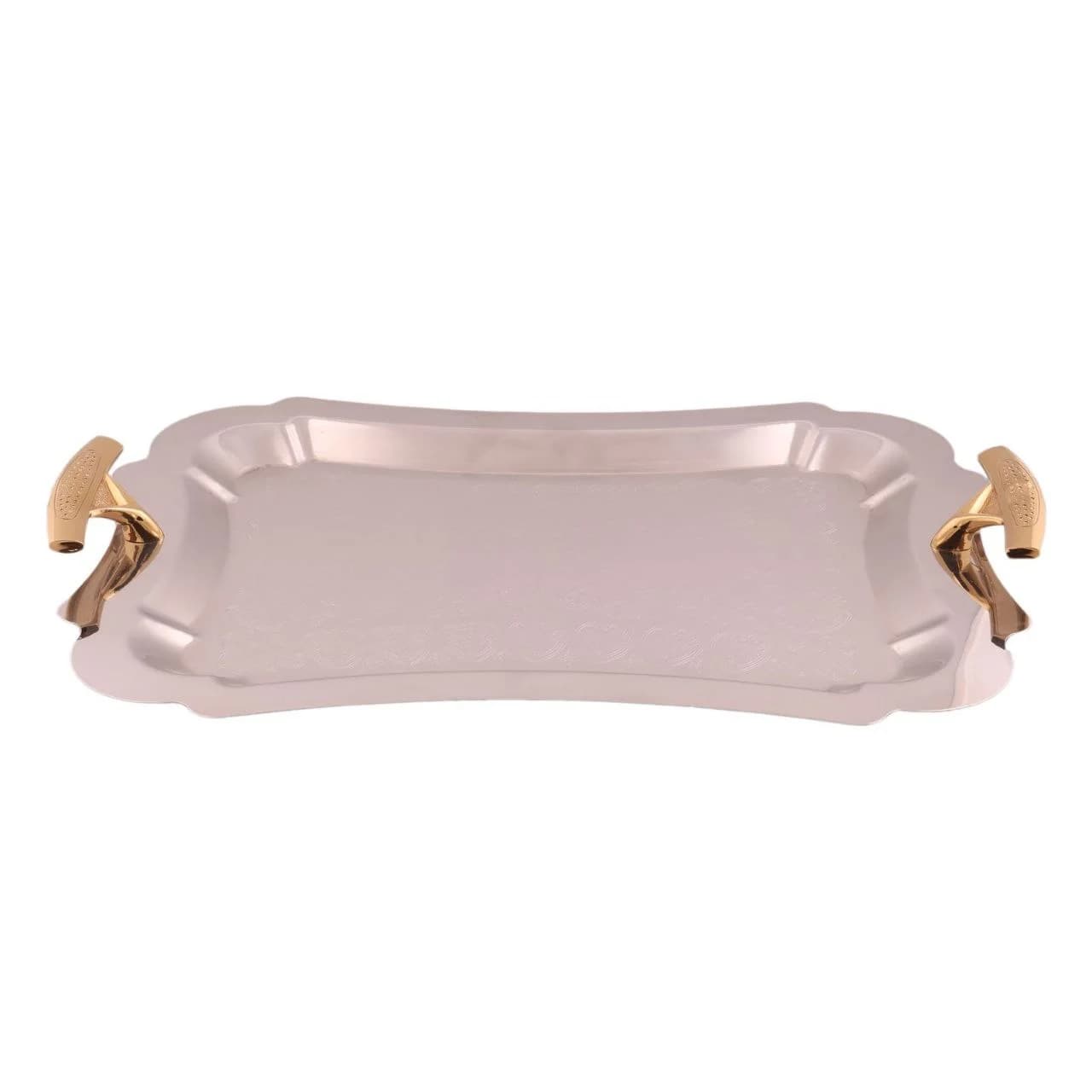سینی مستطیل متوسط دالبر دسته طلایی Diamond ریور کد G7216