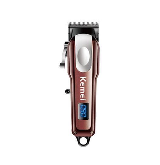 ماشین اصلاح مینی شارژی KEMEI مدل KM-233 با نمایشگر LCD — تصویر ۲