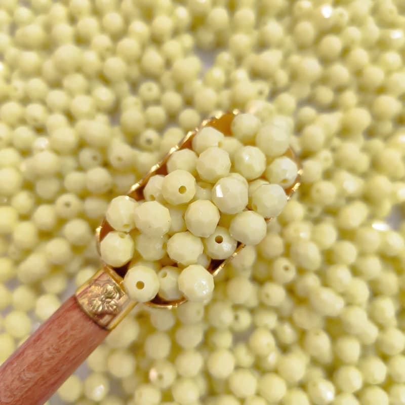 مهره رنگی ایرانی زنبوری 8میل لیمویی(100گرم)