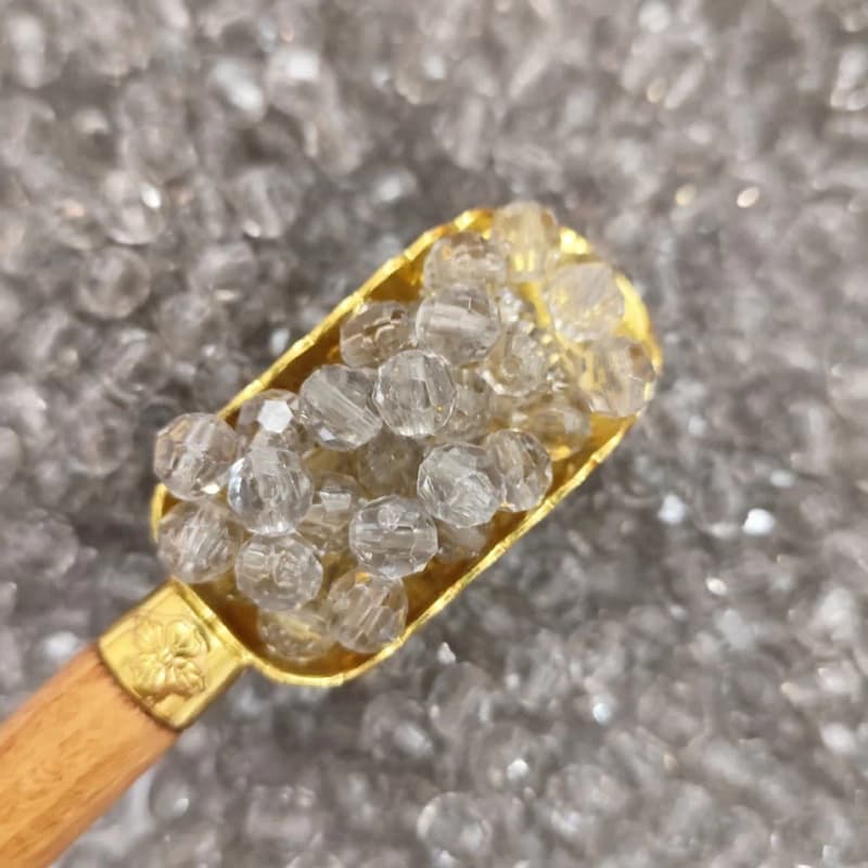 مهره رنگی ایرانی زنبوری شفاف 8میل دودی(100گرم) — تصویر ۲