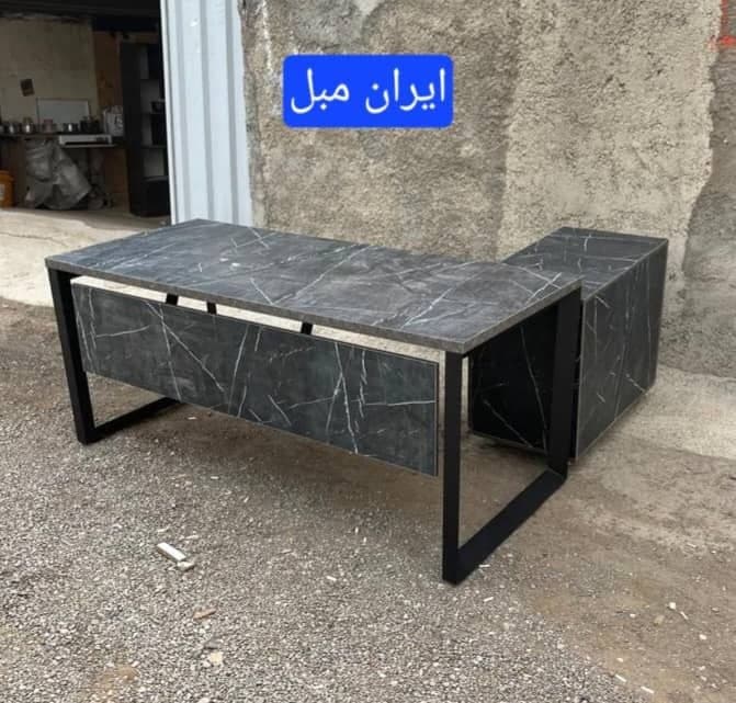 میز اداری پایه فلزی کامپیران کد ۱۴ اندازه ۱۸۰در۷۰ الدار — تصویر ۲