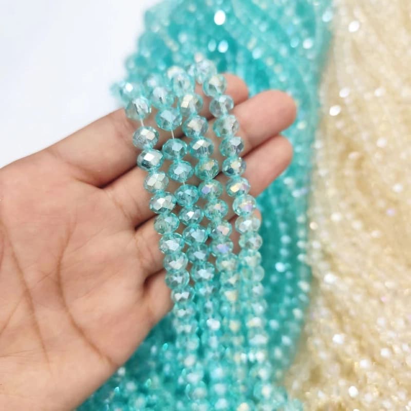 کریستال آبی هفت رنگ سایز 8(بندی)